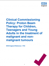 Proton beam therapy for children, teenagers and young adults in the treatment of malignant and non-malignant tumours